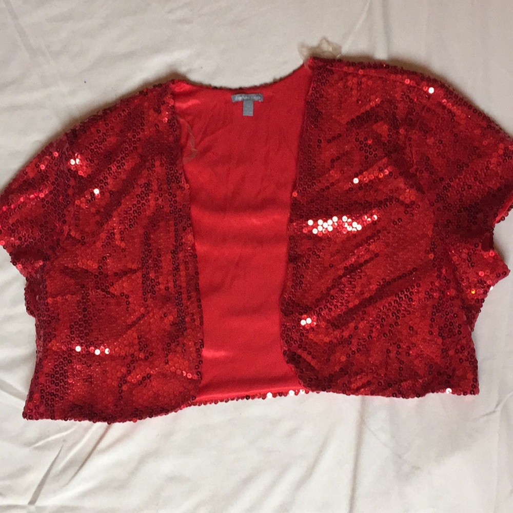 Short red sequence top!